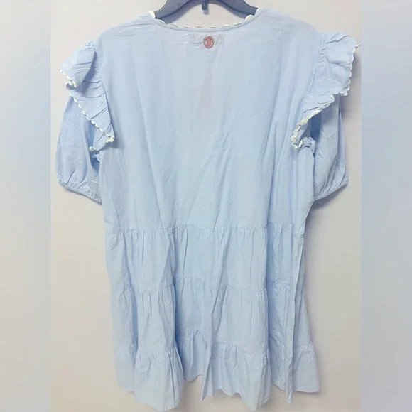 NWT Simply Southern RicRac Cotton Poplin A-line Mini Dress, Size Large - Picture 6 of 7